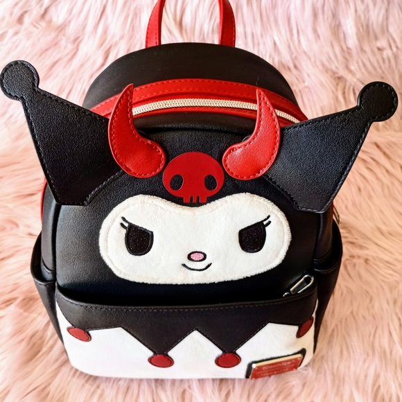 RARE!! Loungefly Kuromi Devil Mini Backpack 2022 HT Expo Exclusive main image 4